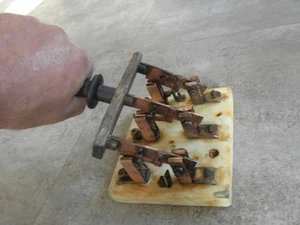 Antique Knife Switch Electrical Panel Industrial Knife machine age marble copper - Picture 1 of 9