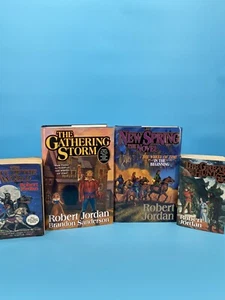 Gathering Storm HC Signed Robert Jordan Book Lot Of 4 New Spring Eye World Hunt - Picture 1 of 20