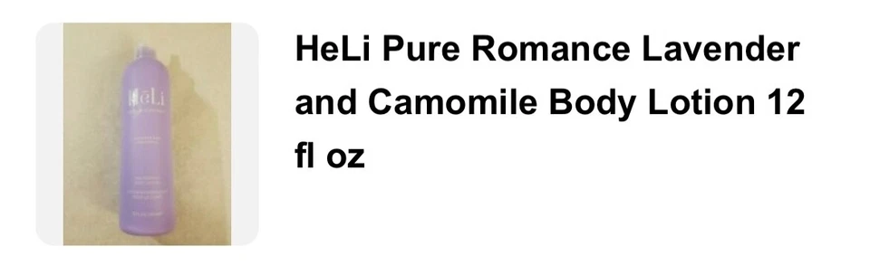 Loción corporal de lavanda y manzanilla HeLi Pure Romance 12 fl oz Foto 1 de 1