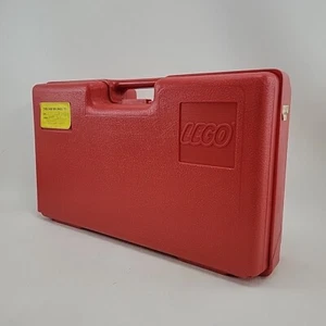 Vintage LEGO Large Red Plastic Storage Carry Case 80's  Used 17 x 10 x 5 - Picture 1 of 10