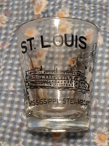 St. Louis Missouri Schnapsglas (klar) VINTAGE Shotglass (nicht perfekt)  - Bild 1 von 8