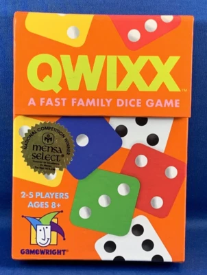 QWIXX Gamewright 1201 A Fast Family Dice Game Mensa Select Award EUC - Image 1 of 4