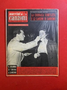 SORRISI E CANZONI 7/1957 FILOGAMO TORRIELLI FESTIVAL SANREMO Rivista brani Music - Foto 1 di 4
