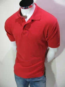 Jos A Bank Shirt Mens L Red Cotton Short Sleeve Tailored Fit Pullover - Picture 1 of 8