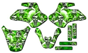 All Years KDX 50 JESTER Green Senge Graphics Kit Compatible with Kawasaki - Picture 1 of 10