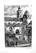 Richard Bloos 1878 Düsseldorf / Überlingen am Bodensee / Radierung, handsigniert