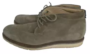 Hugo Boss Mens Suede Desert Chukka Boots Size 43 Gray - Picture 1 of 7