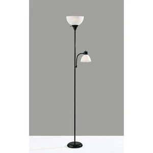 72'' STYLE Modern Floor Lamp w/ Adjustable Reading Light Home Office Study Black - Picture 1 of 6