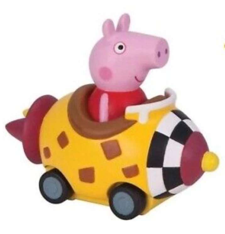  Pig Peppa Mini Buggy Peppa in Yellow Rocket Vehicle Brand New #437 - Image 1 of 1
