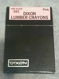 Pink Dixon Lumber Crayons 1 Doz. Box (j) - Picture 1 of 5