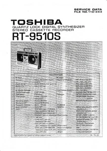 Manual de servicio instrucciones para Toshiba RT-9510 S - Imagen 1 de 1