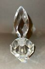 1950s Faceted Perfume Bottle w Decal - Genuine Hand Cut Lead Crystal 5-1/8" H