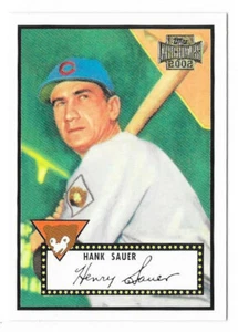 Tarjeta #143 Hank Sauer Chicago Cubs #35 1952 - archivos Topps casi nueva-como nueva 2002 - Imagen 1 de 2