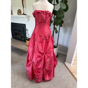 Flirt by Maggie Sottero Strapless Ball Gown Prom Dress Corset Back Size 6 - Picture 1 of 16