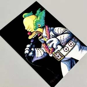 The Simpsons KRUSTY Vintage 2002 Art Trading Card Bongo Comics Rare Memorabilia - Picture 1 of 6