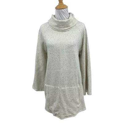 Suéter Eileen Fisher Mujer S Pequeño Mezcla Algodón Orgánico Cuello Embudo Túnica Foto 1 de 4