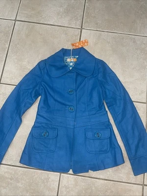 Anthropologie Tulle XS Peacoat Teal Wool Blend Above Knee - Изображение 1 из 4