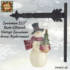 Glittered Vintage Snowman Arrow Replacement - Picture 1 of 2