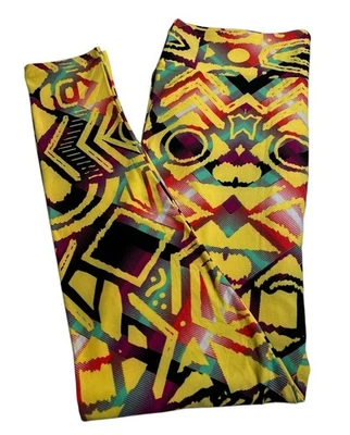 LuLaRoe Leggings TC Alto Curvilíneo Abstracto Retro TRIBAL Moderno Colorido Arte Informal Foto 1 de 4