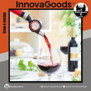 Tappo dosatore bottiglia vino aeratore con elica e supporto - Picture 1 of 11