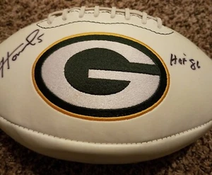 Paul Hornung Signed Packers Logo Football w/ Career Highlight Stats Inscrip- PSA - Picture 1 of 11