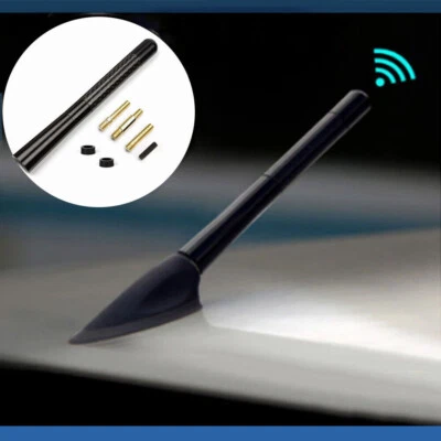 4.7" Car Antenna Carbon Fiber Radio FM Antena Black Kit Accessories with Screws — 第 1/4 张图片
