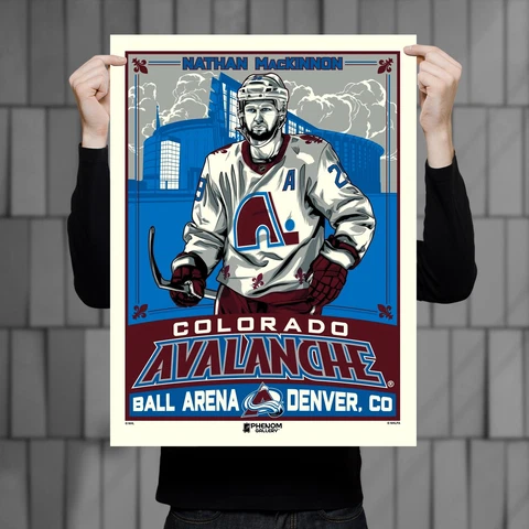 Colorado Avalanche Nathan MacKinnon Serigraph Print - Limited Edition Cover