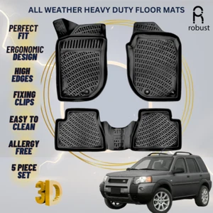 Floor Mats Liners For Land Rover Freelander 1997-2006 All Weather Heavy Duty Rug - Picture 1 of 9