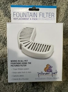 Pioneer Pet Water Fountain Filter Replacement #3014 Dog/Cat 4 Pack - Picture 1 of 2