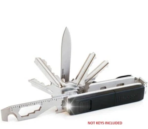 Keyport Pivot Outdoor Bundle Silver Cutter Bottle Opener Drivers Ruler Wrench