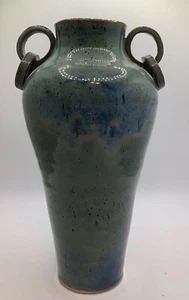 Turquoise Art Pottery Vase Signed By McDavidson - Picture 1 of 14