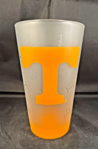 University of Tennessee Orange Volunteers Frosted Beer Pint Glass Souvenir Cover