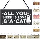 Shed Accessories Wood Funny Home Decoration Plaque Cat Sign Toys Cat Coop