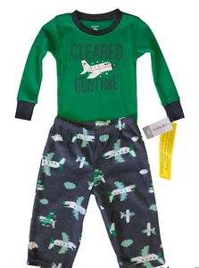 Neu Carter's Jungen 18 Monate Fleece Schlafanzug mit Flugzeugen - Bild 1 von 2