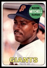 1990 BASEBALL CARD MAGAZINE '69 TOPPS REPLICAS #2 KEVIN MITCHELL SAN FRANCISCO