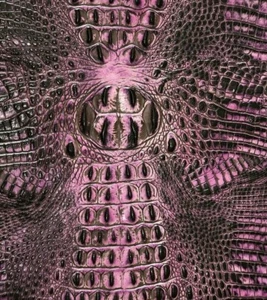 Embossed Leather 1/2 Hide Croc Deep Purple 20/23 Sqft, 85 x 40 Inch Approx  - Picture 1 of 4