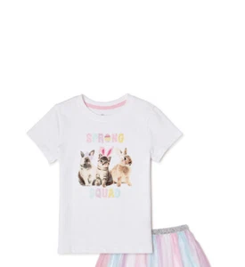 Nueva camiseta manga corta Way To Celebrate para niñas talla 4-5 Spring Squad - Imagen 1 de 2