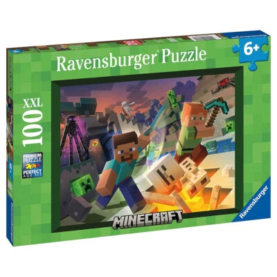 Ravensburger Monster Minecraft0 100 Pieces XXL Jigsaw Puzzles For Kids Ages 6+ - Image 1 of 3