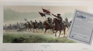 Signed, Mort Kunstler, The Charge At Trevilian Station, COA, 687/1750 MINT NF - Imagen 1 de 11