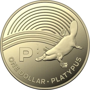 Australian 2019 One Dollar $1 coin - Great Aussie Coin Hunt - P - PLATYPUS - Foto 1 di 2