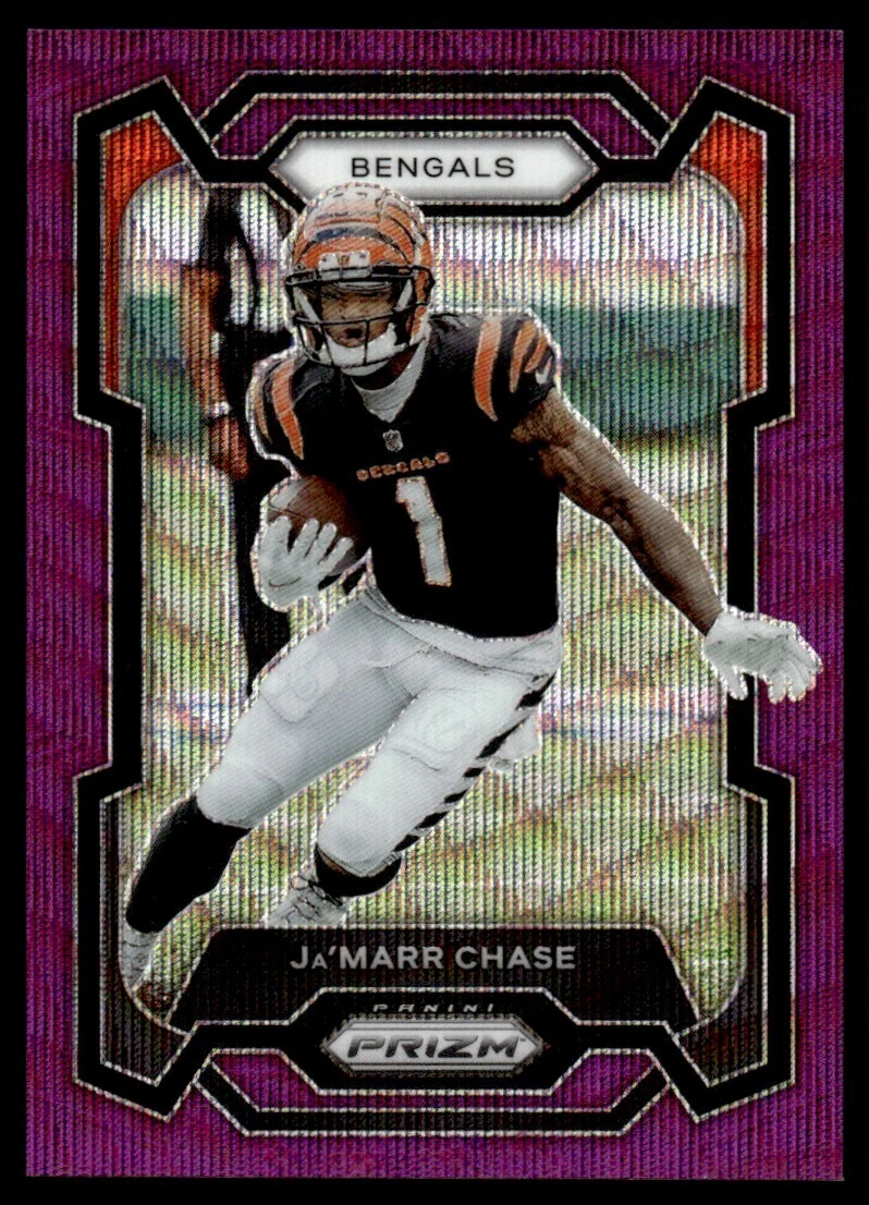 2023 Panini Prizm Purple Wave Ja'Marr Chase 15/99 Cincinnati Bengals #56