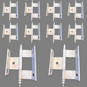 20PC OFF WHITE - MINARET TIPPED HINGES - FULL WRAP - INSET WEBER KNAPP - Picture 1 of 3