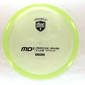 DISC GOLF ORIGINAL DISCMANIA C-LINE MD3 OVERSTABLE MIDRANGE 175g GREEN/YELLOW - Picture 1 of 1