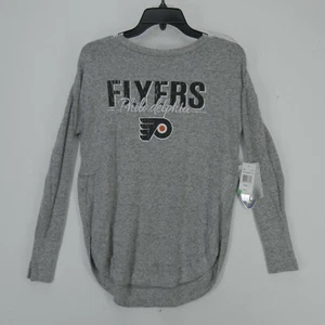 Philadelphia Flyers women's Long Sleeve Gray lightweight sweater Size XLarge NWT - Picture 1 of 9