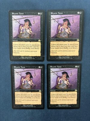 MTG 4X PROPHECY RHYSTIC TUTOR MAGIC THE GATHERING ENGLISH BLACK RARE SORCERY - Image 1 of 4