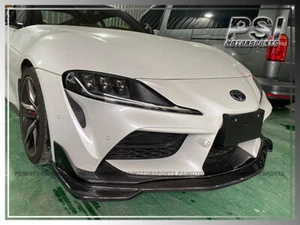 MX Style Real Carbon Fiber Front Bumper Add-on Lip Fit Toyota A90 A91 Supra CF - Picture 1 of 5