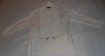 NUEVO IVANKA TRUMP BEIGE CREMA ABIERTO CÁRDIGAN SUÉTER DAMAS MUJERES PEQUEÑO PEQUEÑO Foto 1 de 4