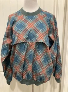 Vtg Sunderland of Scotland Original Weatherbeater Tartan Plaid Pullover Coat S L - Picture 1 of 15