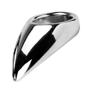 Taint Licker Cock Ring: Grey Penis Ring, Aluminum Cockring (Small)