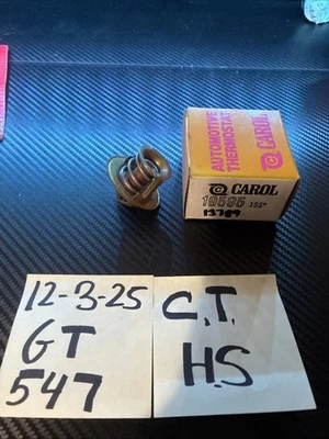 (1) NOS 19595 Carol Automotriz Radiador Termostato Motor Temperatura de Enfriamiento Foto 1 de 4